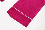 New Chinese style pajamas with breast pads, simulated silk, ice silk home wear, satin jacquard pajamas set