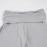 American knitted mid-waisted trousers, simple low-waisted straight loose casual trousers