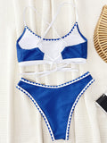 Cross Back Brazilian Bikinis 2025 Bandeau Bikini Female Swimsuit Women Swimwear Two-pieces Bikini Set Bathing Suit Swim Lady