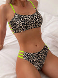 2025 Strappy Bikini Set Sexy Swimsuit Women Leopard Padded Swimwear Female Bathers Bathing Swimming Swim Suit Beachwear