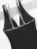 Sexy Black One Piece Swimsuit 2026 Women Mesh Patchwork Transparent Tummy Control Swimwear Bathing Suit See Through Monokini