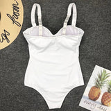 Underwired Bra Cup One Piece Swimsuit Women Swimwear Female Monokini Push Up Bather Bathing Suit Swim Beachwear Slim Bodysuit