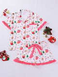 Women's Sleepwear Summer Dopamine Style Pajama Set Loungewear Ladies Pajamas Comfortable Casual Lapel Pajamas Shorts Set