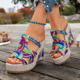Summer New Round Toe Comfortable Temperament Casual Slippers for Women Fashionable Elegant Sexy Banquet High Heel Slippers