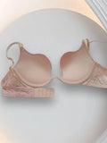 Women's Essentials Deep U Push Up Convertible Low Cut Plunge Bra Underwire Padded T-Shirt Bra Lift Support for Women Add One Cup
