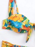 Printed Mini Thong V-bar Underwired Bikini Female Swimsuit Women Swimwear Two-pieces Bikini Set High Cut Bathing Suit Swim Lady