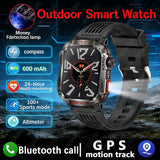 New Military GPS Smart Watch Men Flashlight Compass Waterproof 600mAh Battery Outdoor Sport Tracker Bluetooth Call Smartwatch