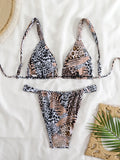 2025 Brazilian Thong Bikinis Strappy Swimsuit Women Sexy Printed Swimwear Female Bathers Swimming Bathing Swimming Swim Suit
