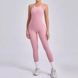 Women's Yoga Jumpsuits Sports Fitness Hip-lifting Cross Beauty Back Adjustable Straps One-piece Training Workout Gym Bodysuits