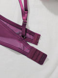 High-quality purple embroidered lingerie sexy semi-transparent bra sexy brassiere women's underwear YS2933