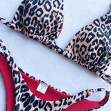 DEKA Leopard Mini Micro Bikini Set Printed Halter Swimwear Women Brazilian Female Swimsuit Two-piece Bather Bathing Suit Swim
