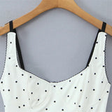 Sexy polka dot camisole for women, 2026 spring/summer design, slim-fit outerwear bodysuit JOXC