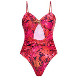 Floral Retro Printed Swimsuit with Cover up Women's Sexy Swimwear Bikini Female Bodysuit Bathingsuit Beachwear 2025