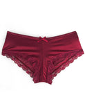 Women's Hollow Out Sexy Panties Low Waist Lingerie Knicker 5XL Plus Size Female Briefs Thongs Red Cotton Tanga Strappy Underwear