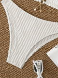 Triangle Halter String Bikinis 2026 Women Sexy Swimsuit Solid Ring Linked Swimwear Female Bathers Bathing Swimming Swim Suit