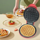 Waffle Mold Nonstick Electric Breakfast Maker Household Breakfast Electric Baking Pan for Quick Breakfasts Snacks and Desserts
