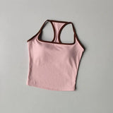 Women's Cross-Back Yoga Sports Vest One-Piece Cup Versatile Training Fitness Bra Colorful Fitness Clothing for Active Women