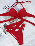 Sexy Underwired Bra Cup Female Swimsuit High Waist Bikini Women Swimwear Two-pieces Bikini set Push Up Bathing Suit Swim Lady