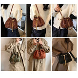 2026 Soft Commuting Crossbody Bags Faux Suede Sewing Hot Sale Bags for WomenThread Solid Color String Women's Handbags
