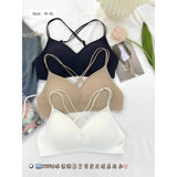 Deep Plunge Lingerie Cross Back Straps Summer Invisible Bralette Thin Cup, Adjustable U Back Support Balconette Bra Cool Comfort