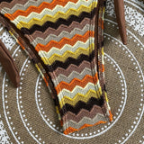 Striped Halter Bikini Women Swimwear Female Swimsuit Two-pieces Bikini Set Padded High Cut Leg Bather Bathing Suit Swim Lady