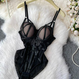 MOYISU Women's Sexy Summer Bodysuit Halter See Through Mesh Lingerie Push Up Pads Euro Style Boho Chic Shapewear Hot Item AU Hot