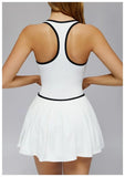 Women's Nude Yoga Clothes Beautiful Back and Slim Fit Two Anti Glare Dresses Outdoor Sports Running and Leisure Fitness Clothes
