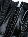 Corset with bright leather and breasted corset is fashionable and sexy. Wear a palace body-shaping coat outside the waist.