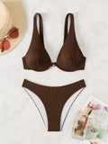 ZTVitality Sexy Solid Bikini Set 2024 New Arrival Biquini Push Up Undearwire Swimsuit Women Swimwear Summer Beachwear Brazliian