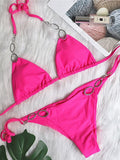 Sexy Halter Diamond Bikini Women Swimsuit Female Metal Chains Swimwear Two Pieces Bikini set Brazilian Bather Bathing Suit Swim
