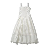 Bowknot White Summer Women's Dress Elegant Tank Beach Long Sundress Vestidos Sleeveless Holiday Chic Black Slim Maxi Dress 2025