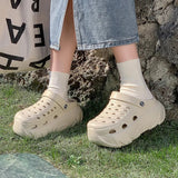 Thick Sole Fashion Clogs For Women Summer Platform Shoes Soft EVA Girls Indoor Street Slippers Female  Leisure Wedges Sandals