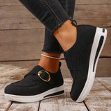 2025 Faux Suede Platform Loafers Women Lightweight Slip On Thick Sole Sneakers Woman Plus Size 43 Comfort Non Slip Casual Shoes