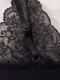 Women's Nightgowns See Through Sexy Deep V Embroidered Nightdress Pajamas Thong Sleepwear Baby Doll Lingerie