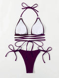 Sexy Micro Bikini 2025 Criss Cross Swimwear Bandage Woman Swimsuit Female Thong Bikinis Set 2 Piece Women Bathing Suit Beachwear