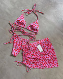 3 Pieces Bikini Set Wiht Mini Skirt Women Swimwear 2024 Sexy Bikinis Bandeau Push Up Beachwear Bodysuit Thong Biquini Female