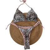 Triangle Thong Bikini 2026 Women Halter Brazilian Swimsuit Sexy Printed Swimwear Female Bathers Bathing Swimming Swim Suit