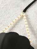 Halter Solid Bikinis 2026 Women Sexy Shell Swimsuit Push Up Pearl Swimwear Female Bathers Bathing Swimming Swim Suit Beachwear