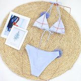 3D Floral Print Brazilian Micro Bikini Set Solid Color Sexy Women's Biquini Beachwear Swimming Suit for 2025