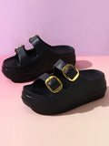 Women Platform Slippers Indoor Street Summer Shoes Solid Color Thick Sole Anti Slip Female Home Beach Slides Slip On Sandals