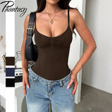 Phantasy Sexy Spice Women's Tanks Skinny Strapless Tank Top Lady Casual Slim Bodysuit Solid Color Top Summer Women's Clothing