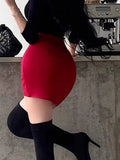 Korean Style Pure Desire Sexy High Waist Hip Enhancing Waist Slimming Anti-Exposure Bodycon Skirt Short Skirt Sweet AYE8