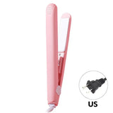 Cute Mini Travel Hair Straightener EU/US Portable Hair Styling Iron Bangs Styling Hair Iron Set Curl Ends Hair Clip Hair Beauty