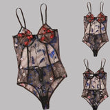 Toucheart Sexy Lingerie Embroidery Underwear Hollow Lace One-piece Suspender Nightgown Transparent Porn Sexy Female Lingerie New