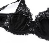 Plus Size E F G H I Cup Womens Bra Lace Brassiere Support Underwire Mesh Thin Large Adjusted-straps BH