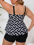 2026 Large Plus Big Size Swimsuit Women Strappy Tankini Printed Swimwear Female Beachwear Bathers Bathing Swimming Swim Suit 5XL