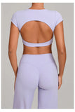 Sexy Hollow Out Backless Sports Shirts Women Shorts Sleeve High-strength Double-layer Stitching Without Chest Sports Tank Tops