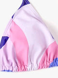 3 Pieces Triangle Halter String Bikini Long Sleeve Swimsuit Women Swimwear Female Bathers Bathing Swimming Swim Suit