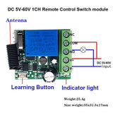 433Mhz Remote Control Wireless Switch DC 12V 1CH RF 10A Relay Receiver and 2CH Transmitter For Door Electromagnetic Lock