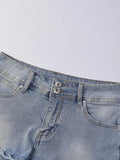 Women's Mini Jean Shorts with Pockets Low Rise Stretchy Denim Shorts Summer Sexy Casual Stylish Slim Fit Hot Short Pants